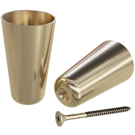 Designs Of Distinction Brass Slipper Cups - 1.26" Diam x 2.165" H - Polished Brass 01SLPR105PB1